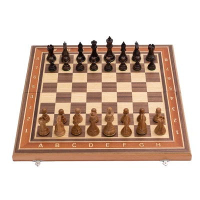 Шахматы подарочные Суприм дуб, красное дерево большие