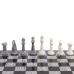 Шахматы "Стаунтон" из мрамолита 44х44 см серый мрамор / змеевик
