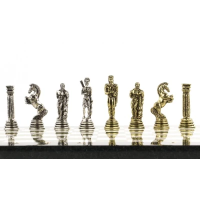 Шахматы подарочные Посейдон 32х32 см змеевик мрамор