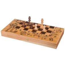 Шахматы с нардами деревянные Рыцари большие для детей и взрослых