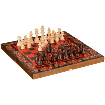 Шахматы нарды шашки Хохлома 