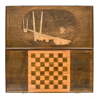 Нарды резные "Мост Русский", Ustyan