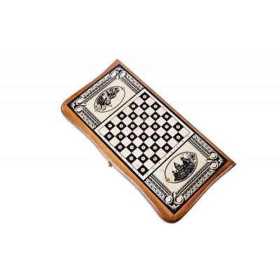 Нарды резные "Арарат" инкрустация 60, Haleyan