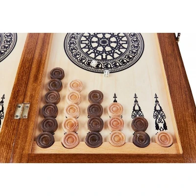 Нарды резные "Арарат" инкрустация 60, Haleyan