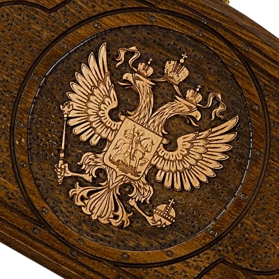 Нарды резные "Герб РФ 3" 40, Mirzoyan