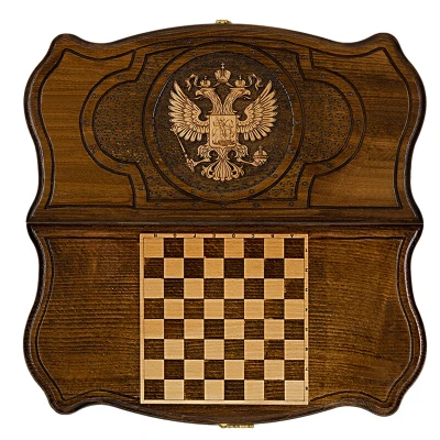 Нарды резные "Герб РФ 3" 40, Mirzoyan