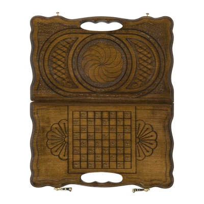 Нарды резные "Бесконечность" с ручкой 30, Haleyan