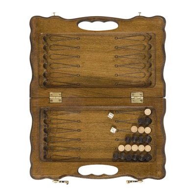 Нарды резные "Бесконечность" с ручкой 30, Haleyan