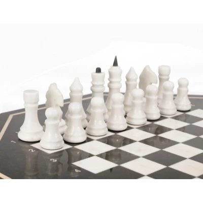 Шахматный стол мрамор змеевик