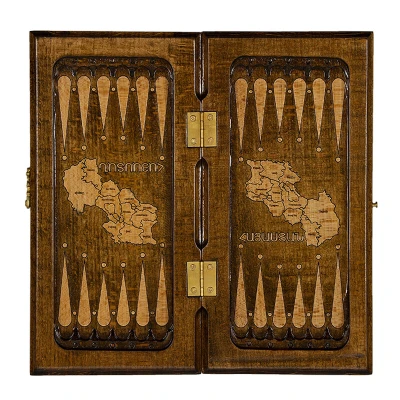 Нарды резные "Герб Армении" 30, Mirzoyan