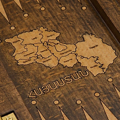 Нарды резные "Герб Армении" 30, Mirzoyan
