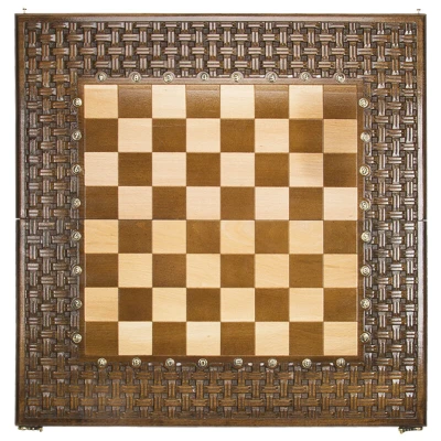 Шахматы + нарды резные "Армянский Орнамент" 60, Haleyan