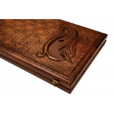 Нарды резные "Борьба с тигром", Mkhitaryan