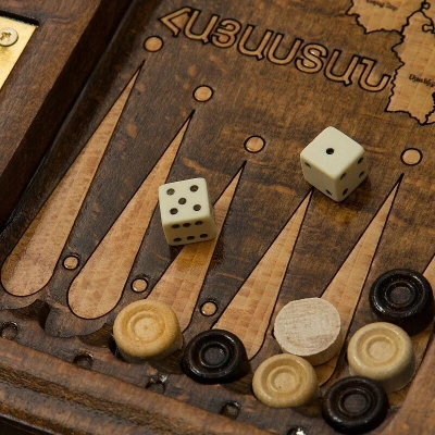 Нарды резные "Герб Армении" 30, Mirzoyan