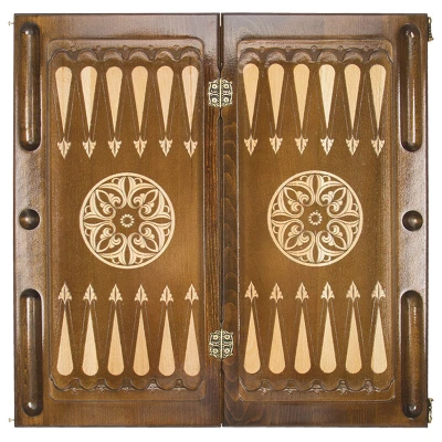 Шахматы + нарды резные "Армянский Орнамент" 60, Haleyan