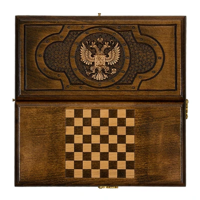 Нарды резные "Герб РФ 3" 30, Mirzoyan