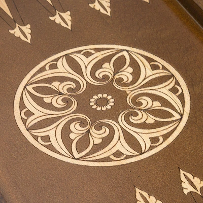 Шахматы + нарды резные "Армянский Орнамент" 60, Haleyan