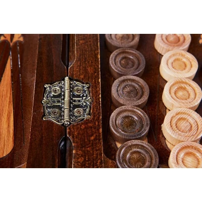 Нарды резные "Арарат и Хорвирап 2" с ручкой 60, Haleyan