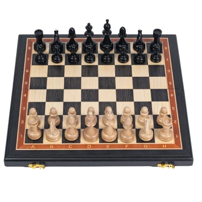 Шахматы подарочные из дерева мореный дуб и бук с утяжеленными фигурами