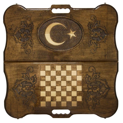 Нарды резные  "Герб Турции"с ручкой, Rasulov