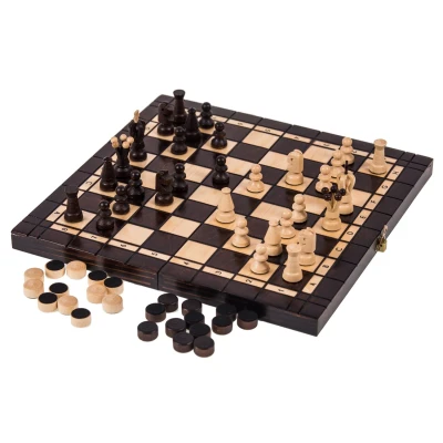 Шахматы шашки 2 в 1 Мадон