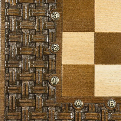 Шахматы + нарды резные "Армянский Орнамент" 60, Haleyan