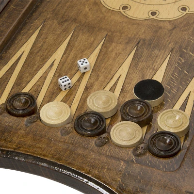 Нарды резные  "Девичья башня 3"с ручкой, Rasulov