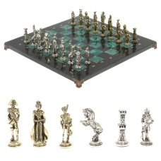 Шахматы каменные "Отечественная война 1812 г." 40 см шабровский змеевик
