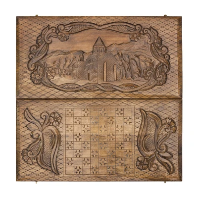 Нарды резные "Арарат и Хорвирап", Mkhitaryan