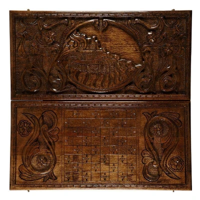 Нарды резные "Монастырь у Арарата", Mkhitaryan