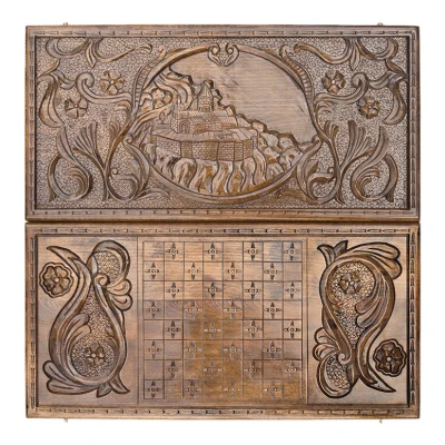 Нарды резные "Монастырь в горах", Mkhitaryan