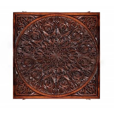 Нарды резные "Орнамент 2" с цельным рисунком, Mkhitaryan