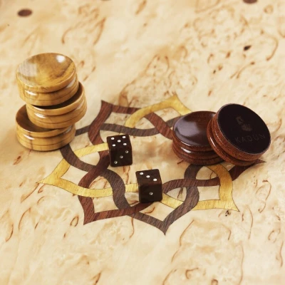 Нарды "Северное сияние" из карельской березы