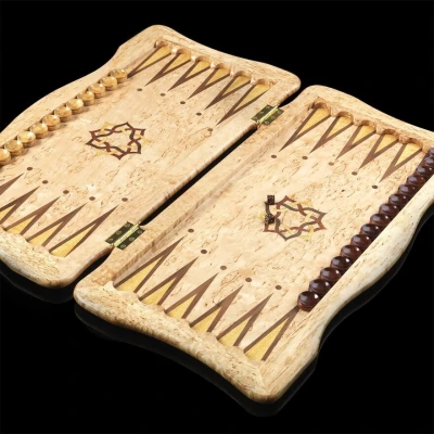 Нарды "Северное сияние" из карельской березы