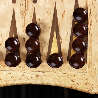 Нарды "Северное сияние" из карельской березы