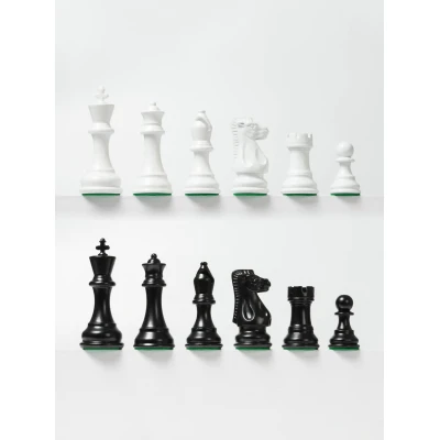 Шахматные фигуры деревянные Суприм черно-белые