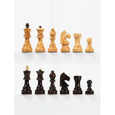 Шахматные фигуры Карельская береза люкс большие