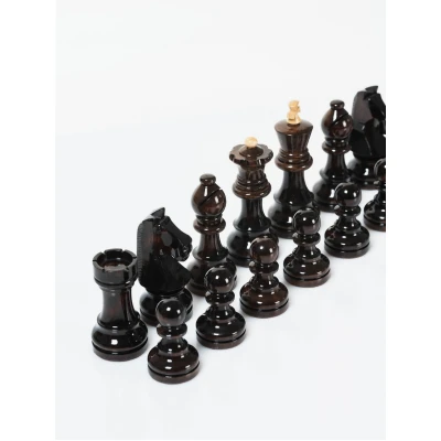 Шахматные фигуры Карельская береза люкс большие