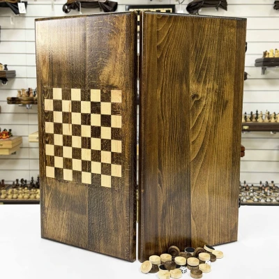 Нарды деревянные из массива бука Традиционные 60 см