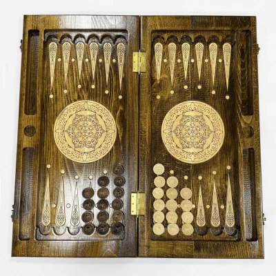 Нарды деревянные из массива бука Традиционные 60 см