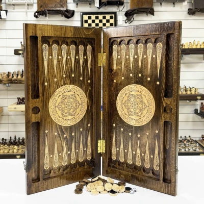 Нарды деревянные из массива бука Традиционные 60 см