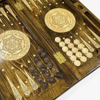 Нарды деревянные из массива бука Традиционные 60 см