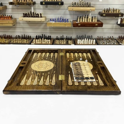 Нарды деревянные из массива бука Традиционные 60 см