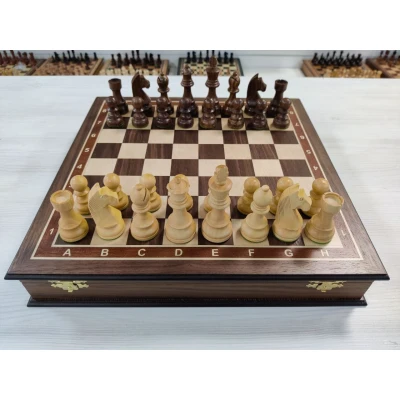 Шахматный ларец Дебют орех средний