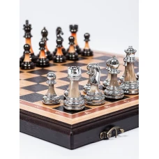 Шахматы подарочные Итальянский дизайн дуб средние