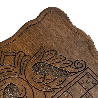 Нарды резные "Лев 3" с ручкой 60, Haleyan