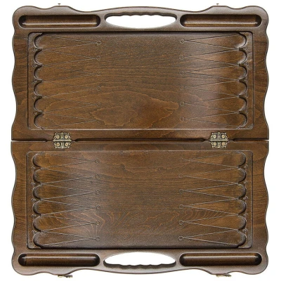 Нарды резные "Лев 2" с ручкой 60, Haleyan