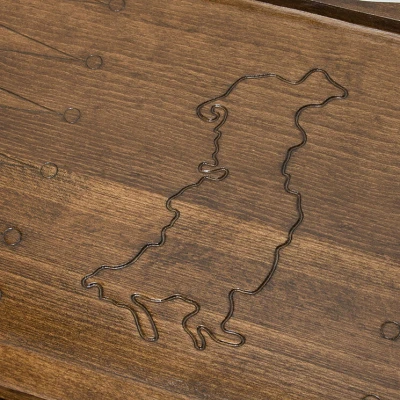 Нарды резные "Россия" с ручкой 60, Haleyan