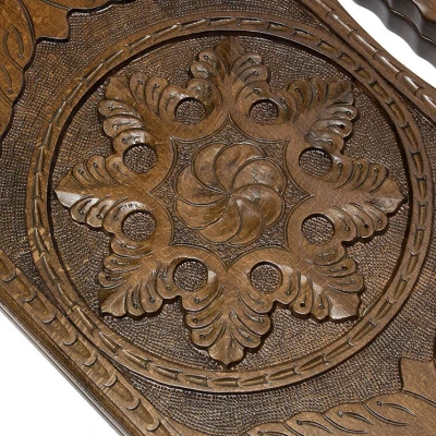 Нарды резные "Армянский узор 4" с ручкой 60, Haleyan