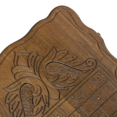 Нарды резные "Армянский узор 4" с ручкой 60, Haleyan